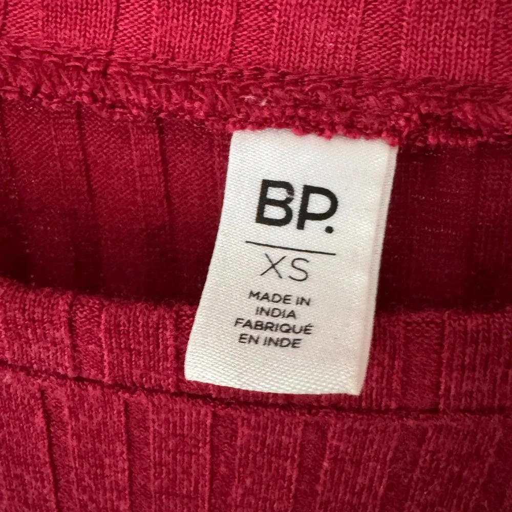BP Red Ribbed Midi Dress - Picture 3 of 3